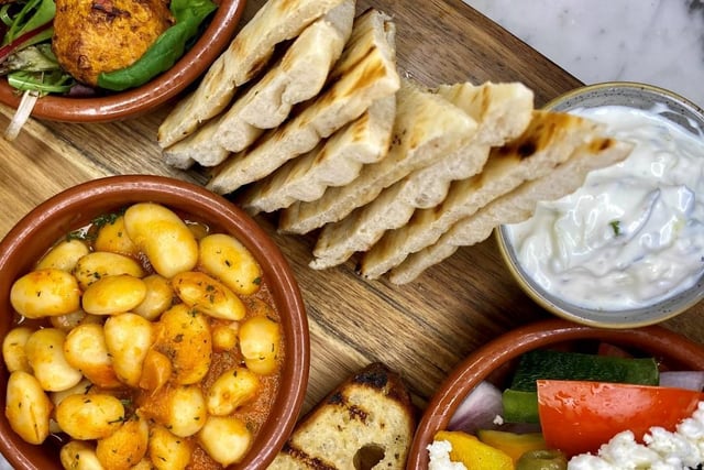 Valentine's dinner at the Olive Mediterranean restaurant in Corby has a very fun menu full of romantic puns including 'You're my feta half', 'I only have pies for you' and 'Don't go steakin' my heart'. You can even order a chocolate charcuterie board to share for dessert.