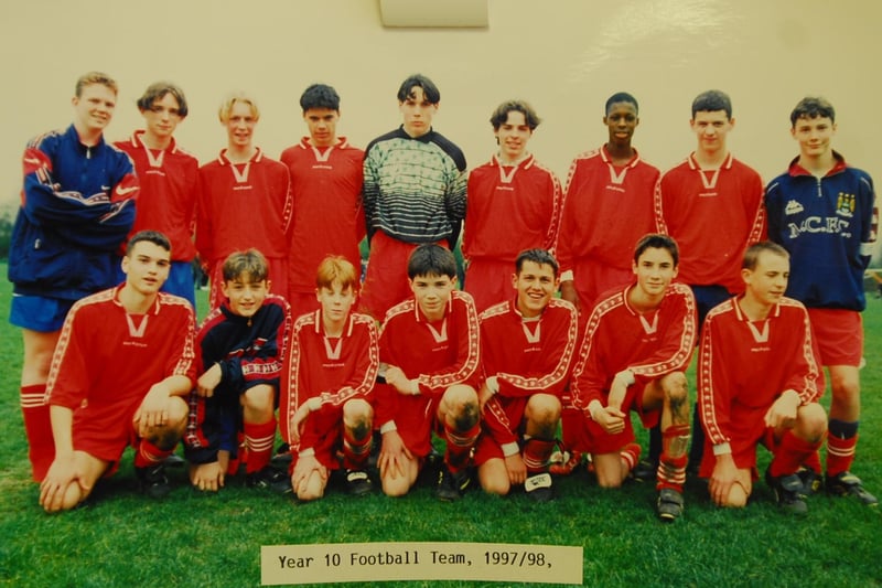 Orton Longueville School's Year 10 football team from 1997-98.
