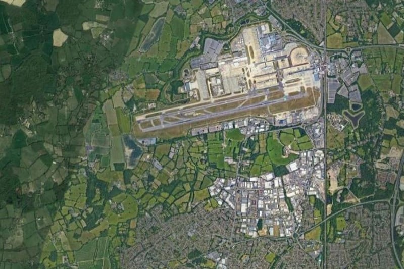 Langley Green and Gatwick Airport, in Crawley, has seen rates of positive Covid cases rise by 24.14%, from 334.7 per 100,000 per 100,000 to 415.5