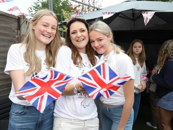 Pia, Laura and Boe - Maisie Summers-Newton's mum and sisters celebrate her victory