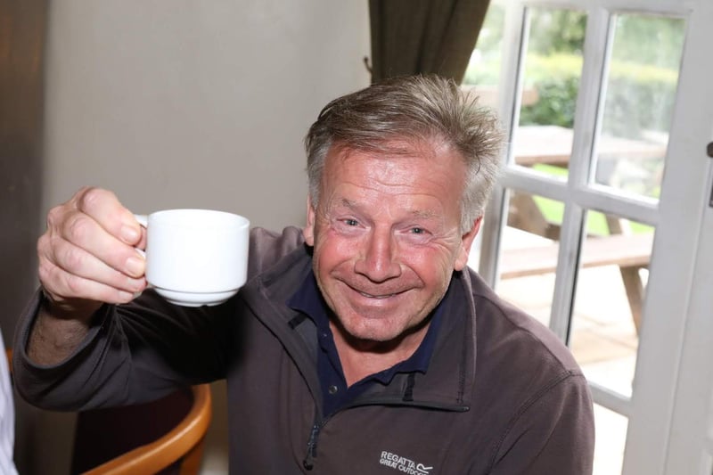 Maisie's Year 7 PE teacher John Tunnicliff toasts Maisie's success with a cup of tea