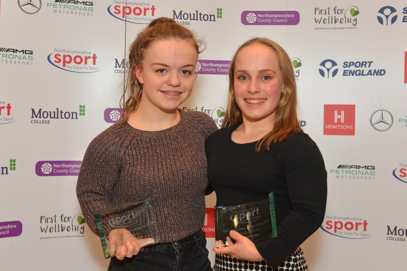 Maisie Summers-Newton and Ellie Robinson who both train at Northampton Swimming Club in 2018