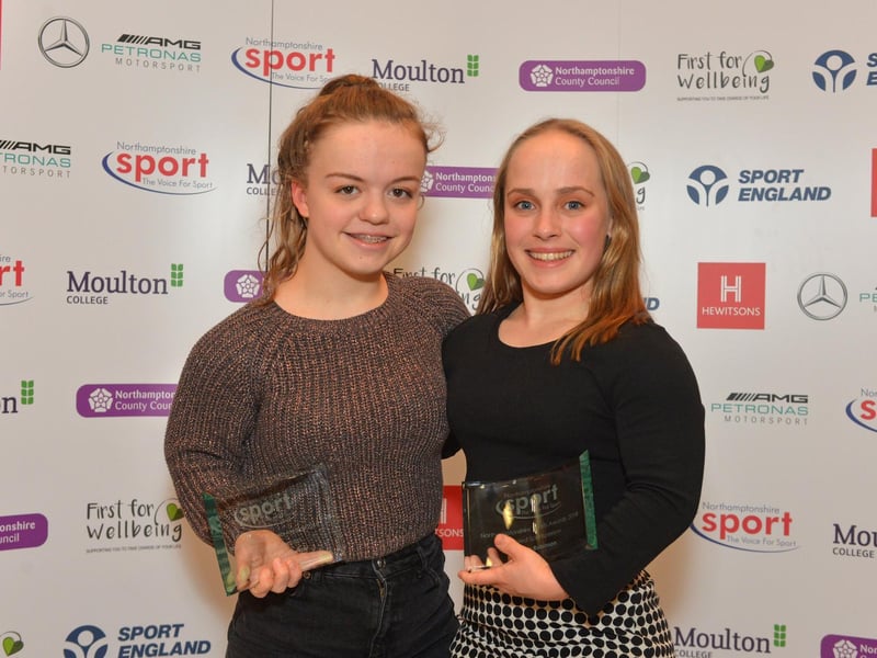 Maisie Summers-Newton and Ellie Robinson who both train at Northampton Swimming Club in 2018