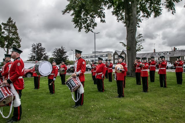 Lisburn Young Defenders playing at Lagan Valley Hospital on the Twelfth. Pic by Norman Briggs, rnbphotographyni