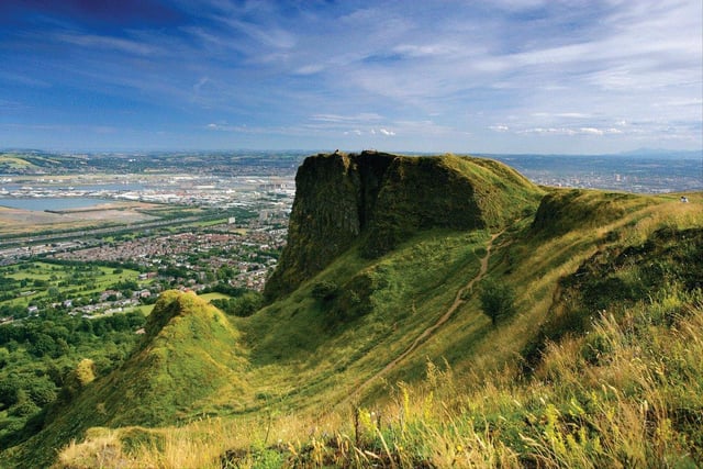 Cavehill  overlooking the city of Belfast