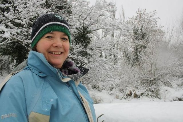Liz Armitage, wife of News Letter journalist Darryl Armitage, enjoying the snow at Ravernet in December 2010. Picture: Darryl Armitage