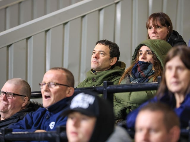 Travelling Mansfield Town fans during the Sky Bet League One match against AFC Wimbledon at Stadium Plough Lane.