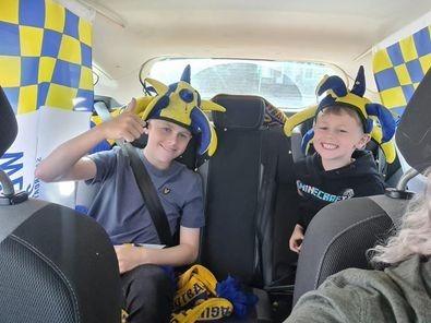 Stags fans fly the flag.