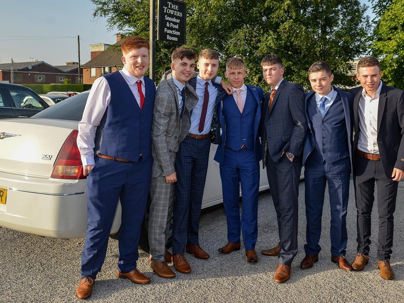 The lads gather for Sutton Academy's prom.