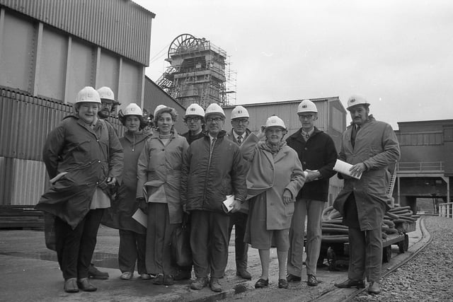 Visitors to Mansfield Colliery's open day in 1974