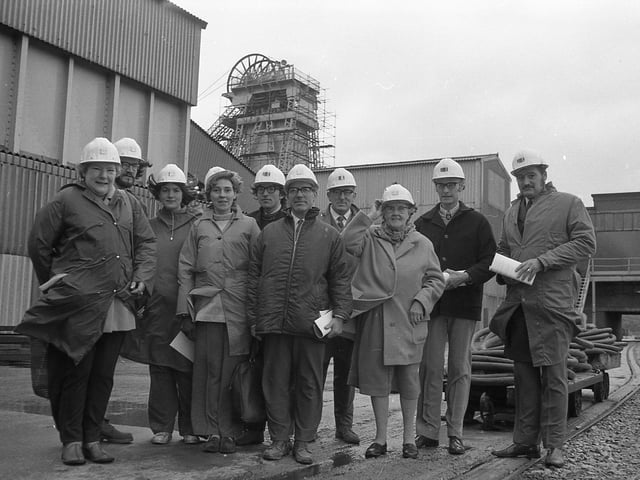 Visitors to Mansfield Colliery's open day in 1974