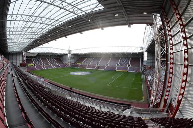 General view inside Tynecastle stadium (Photo by Mark Runnacles/Getty Images)