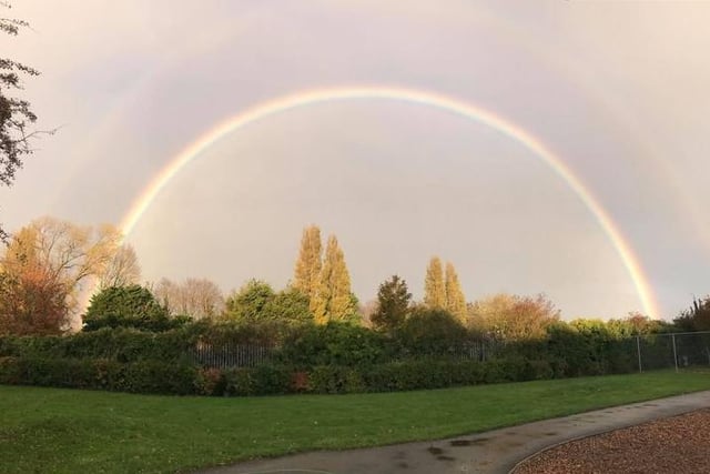 This rainbow in Cosham must've been a lovely sight after a spot of rain.
