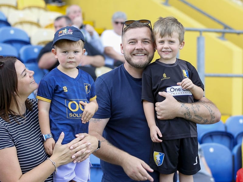 Mansfield Town fans ahead of the draw with Bradford City.