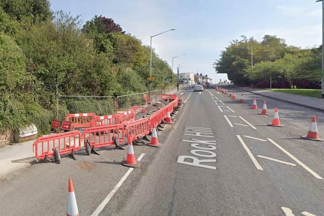 Barriers remain in place on Rock Hill, more than two years after the landslip.