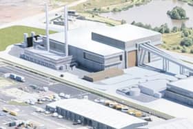An artist's impression of how the new incinerator site might look