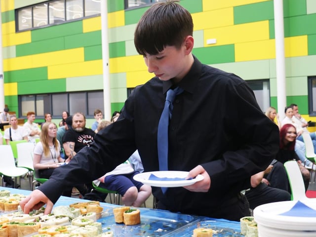 Students organised the catering and hospitality