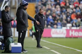 Stags boss Nigel Clough at Stockport. Photo by Chris & Jeanette Holloway / The Bigger Picture.media