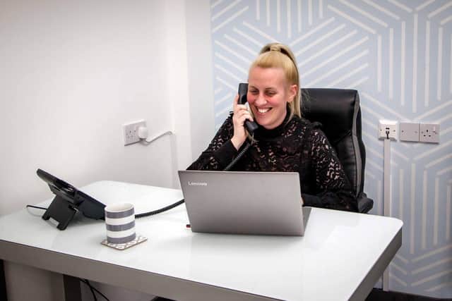 Hayley Stansbury, office manager at Wilson Estate Agents in Bolsover town centre.
