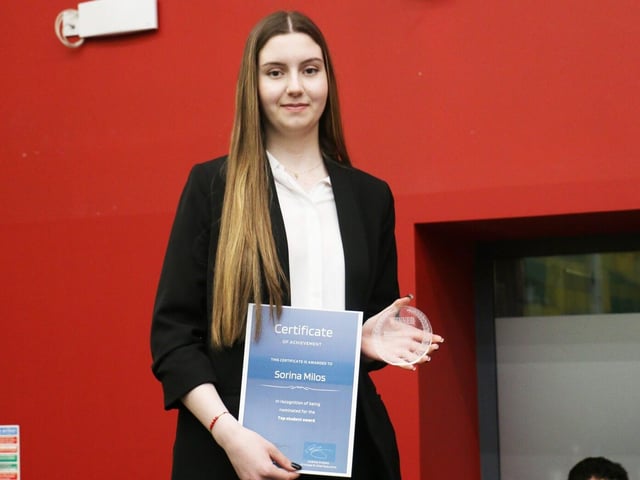 Top Student Award winner Sorina Milos