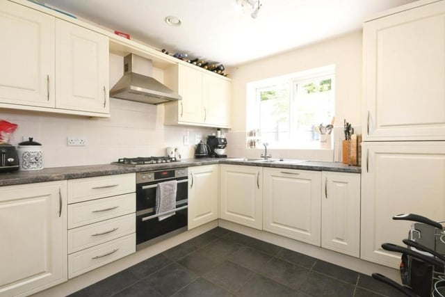 The kitchen is modern and versatile, containing a range of units for storage, and a host of appliances. The cook in the family will have no complaints!