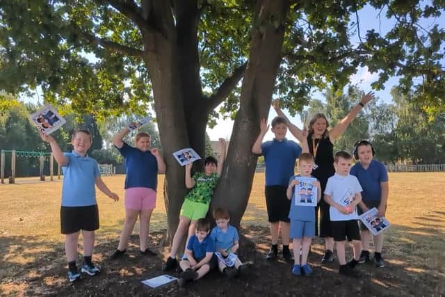 Celebrations at Redgate Primary Academy after the school was judged to be meeting the ‘strong standard’ in all areas by Ofsted inspectors
