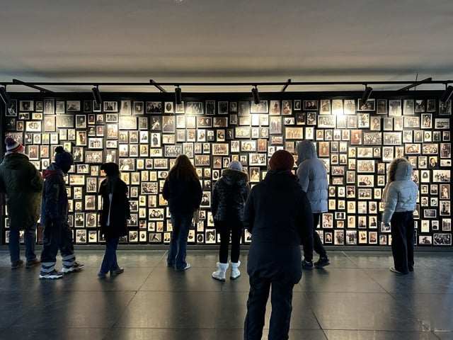 Images of survivors of the gas chambers and their families. These photos were saved by individuals who were known as the Sonderkommando