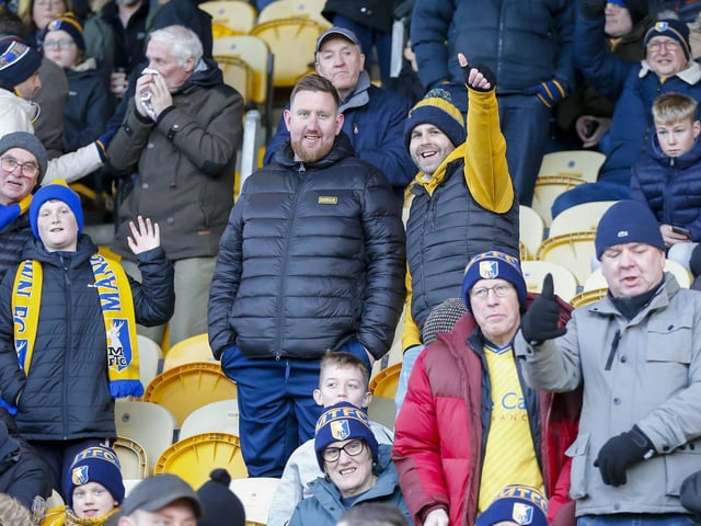 Mansfield Town fans watched their side beaten at home in the league for the first time this season.