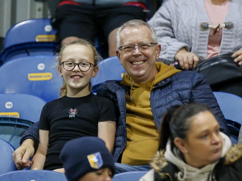 Mansfield fans at the EFL Trophy match against Doncaster Rovers FC at the One Call Stadium  Photo credit - Chris & Jeanette Holloway / The Bigger Picture.media:Mansfield Town fans enjoy the EFL Trophy win over Doncaster Rovers.