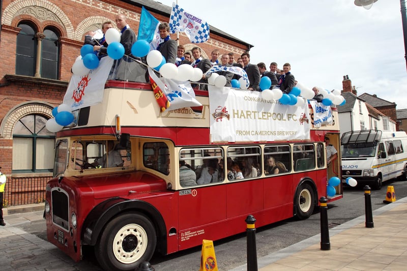 The Pools promotion parade after a wonderful season. But in which year?