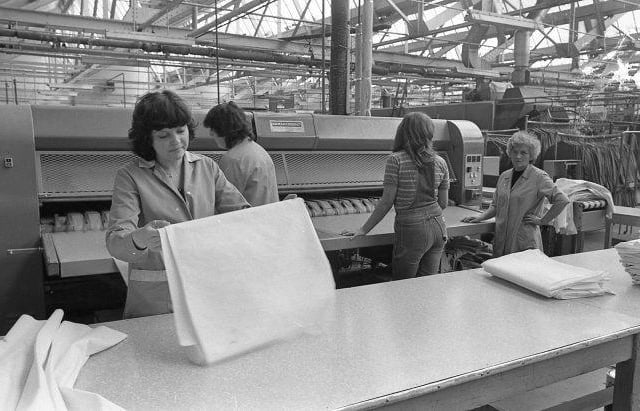 Can you spot any familiar faces from 1982? Co-op Laundry.