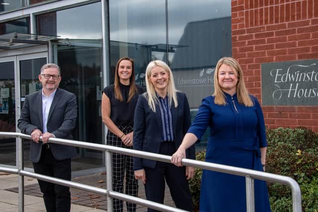 Eddie Austin (CEO of Operam Education Group), Cheryl Hyland (business development manager), Louise Hamby (senior manager East Midlands) and Sharon Bullock (COO of Operam Group Education).