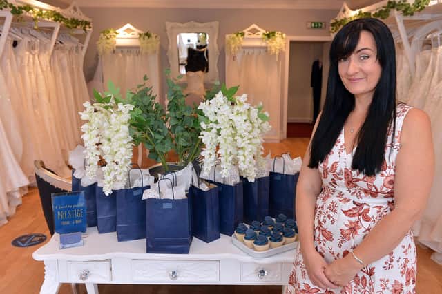 Prestige Bridal Studio on Queen Street Mansfield.
Owner Lucie Gumise.