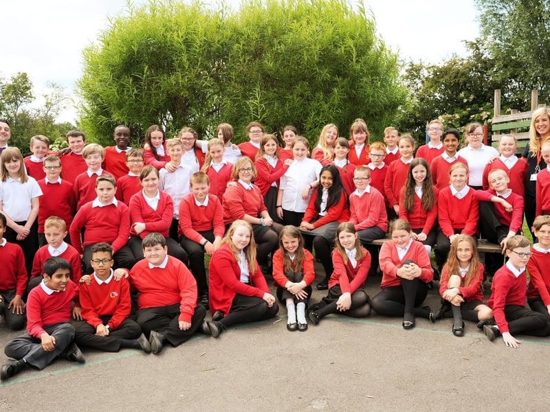Year 6 pupils from the Panthers and Zebra groups at Crescent Primary School pictured with their class teachers, Paul Matthews and Lily Speelman.