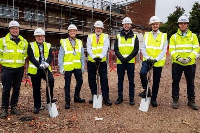The 'first-spade-in-the-ground' ceremony to mark the final granting of planning permission for the new Community Diagnostic Centre (CDC) in Mansfield. (PHOTO BY: Sherwood Forest Hospitals NHS Foundation Trust)