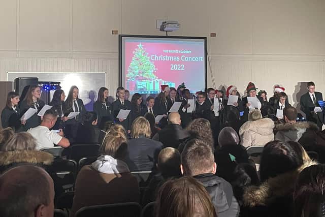 Pupils perform at the festive concert.