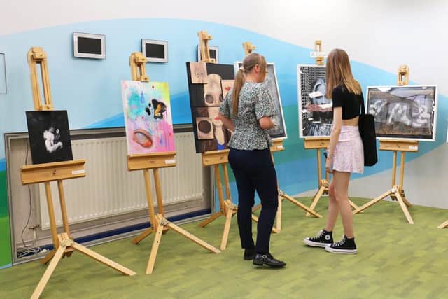 Artwork included photography, pencil drawing, acrylic and watercolour paintings.  Picture: Rebecca Howarth/West Nottinghamshire College