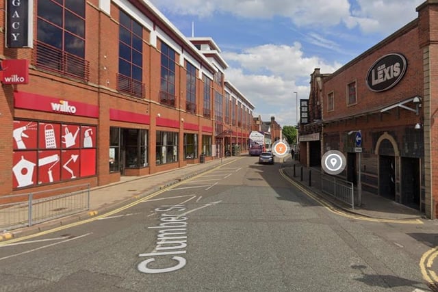 15  crimes were recorded on or near to Clumber Street, in Mansfield Town Centre, in August 2022.