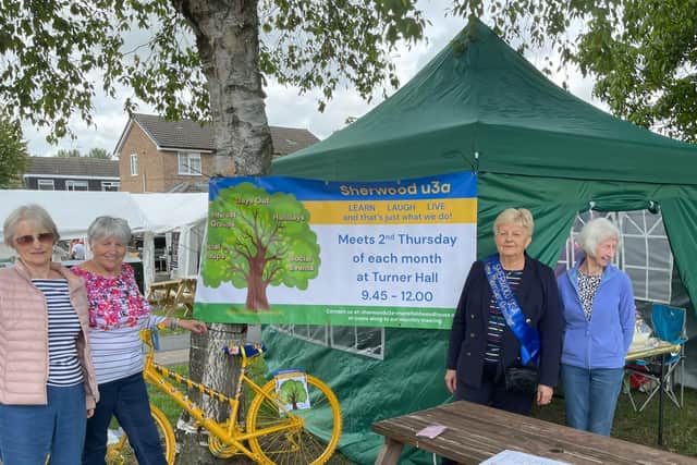 Members of the U3A had a stall outside The Coopers.