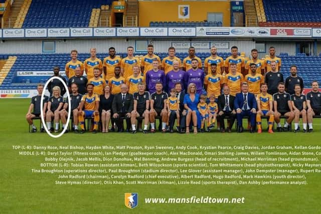 Beth in her Mansfield Town days
