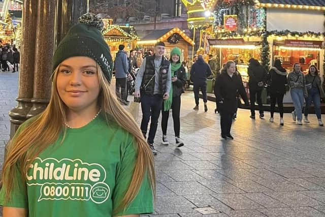 Sophie Davenport taking part in the NSPCC Walk for Children fundraiser in Nottingham last Christmas.