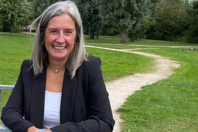 Councillor Elizabeth Williamson on Brinsley Recreation Ground.