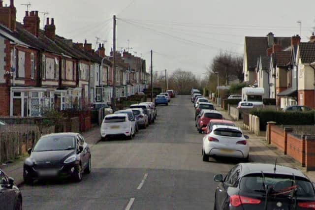 Soar was found hiding under a van after crashing into a parked car in Charnwood Street. Photo: Google