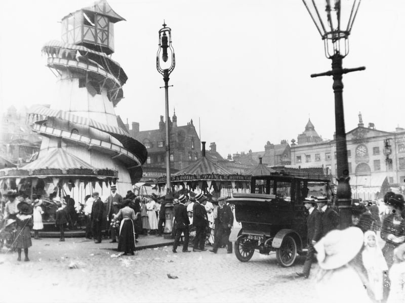 The helter skelter ride at the fair in around 1910.