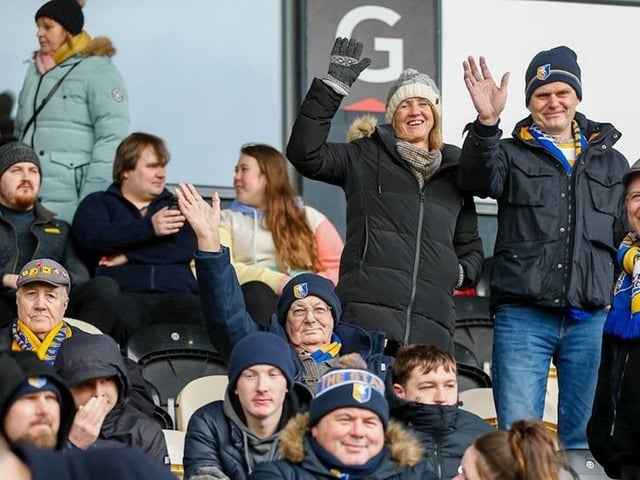 Stags fans made the long trip to Newport where they saw their side pegged back to a late draw.