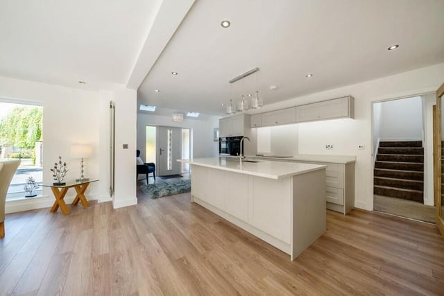 The property is so beautifully designed that there is an abundance of space and light throughout, underlined by the open-plan kitchen/dining room/living room.