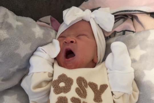 This photo of Neveah-Mae, who is one month old, was sent to us by Chloe Louise