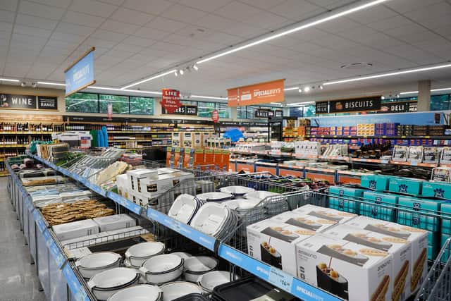 Inside the new-look Aldi in Kirkby.