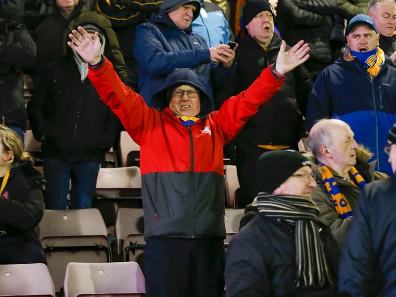 Mansfield Town fans at Northampton Town.
