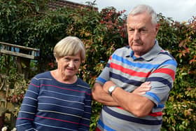 Mansfield couple Verna and Chris Stansfield annoyed and disgusted that Nottinghamshire County Council has included Mansfield and Bassetlaw in Tier 2.